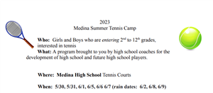 2023 Summer Tennis Camp
